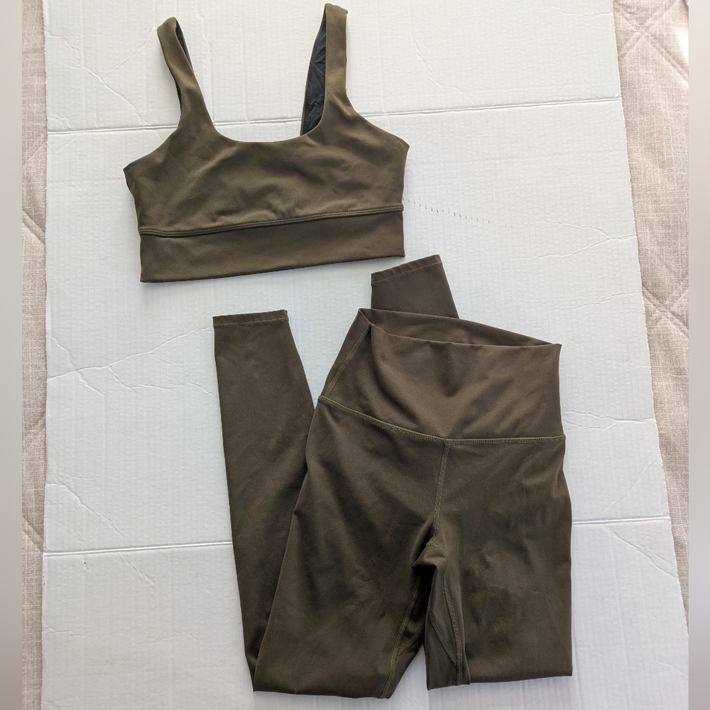 Varley Olive and Gray Activewear